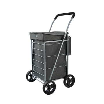 Carucior cumparaturi pliabil Madisson SW42035, 65L, 4 roti, buzunar termoizolant, bleumarin - Img 8
