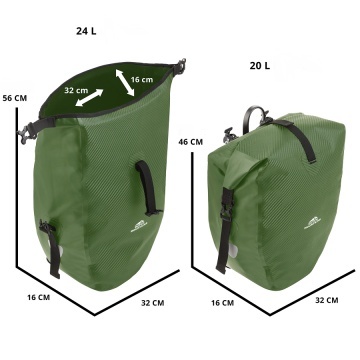 Geanta Bicicleta Material Tarpaulin Dutch Mountains Carbon 604386 Verde - Img 5