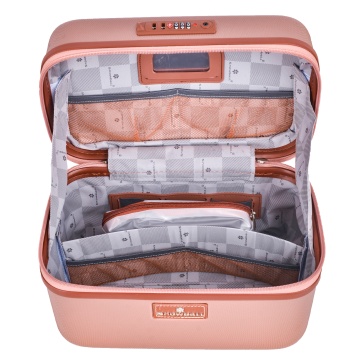 Geanta cosmetice Snowball SW52335, 35x24x23 cm, 100% ABS, cifru TSA, multiple compartimente, antracit - Img 2