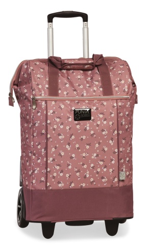 Geanta cumparaturi cu role Punta F10303 Rose Flowers
