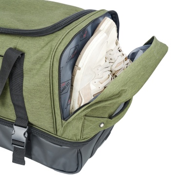 Geanta de voiaj cu role Lee Cooper, 2 compartimente, poliester 600D/bumbac, 98L, 70 cm, grena - Img 2