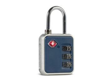 Lacăt TSA cu cifru pentru bagaj, 6.5x3x1.5 cm, metal, Worldpack F10379, bleumarin - Img 3