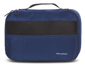 Organizator Bagaj, 3 Piese, Poliester, Worldpack, F10461, Bleumarin - Img 2