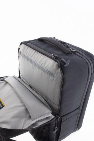 Rucsac avion 40x30x20/25 cm extensibil Vogart Defender, bagaj de mână Wizz Air/Ryanair, poliester, 24/30L, negru - Img 4