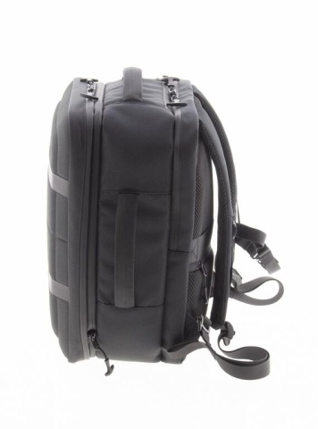 Rucsac avion 40x30x20/25 cm extensibil Vogart Defender, bagaj de mână Wizz Air/Ryanair, poliester, 24/30L, negru - Img 14