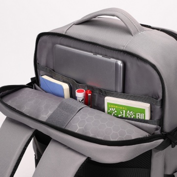 Rucsac Avion Aventor 40x30x20 cm Wizz Air/Ryanair, Poliester, 24 L, Mâner tip Geantă, AV202, Gri - Img 3