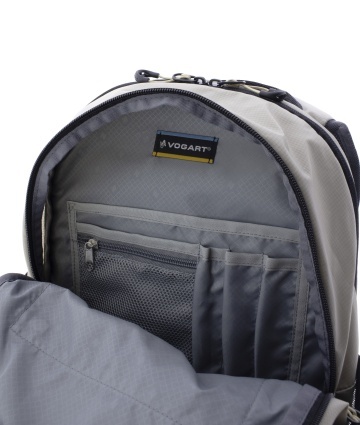 Rucsac calatorie avion Vogart Boreal, Wizz Air/Ryanair 40x28x18 cm, compartiment laptop 13", nylon ripstop, hidrofug, bej - Img 4