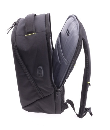 Rucsac casual Vogart Boston, pentruWizz Air/Ryanair, comp. laptop 14", port USB, MV 23926, negru - Img 7