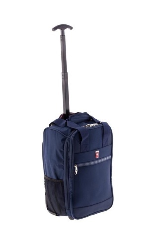 Rucsac cu role pentru Ryanair/Wizz Air Gladiator Metro, bagaj de mână 40x25x20 cm, poliester, MG 2158, laptop 14", albastru - Img 8