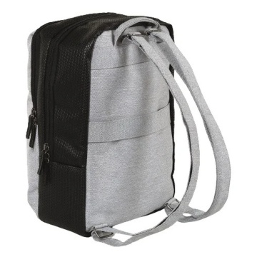 Rucsac Laptop 14" Davidts Portofino Wizz Air/Ryanair, 40 x 28 x 14 cm, Poliester 1680D/Piele ecologica, Gri - Img 2