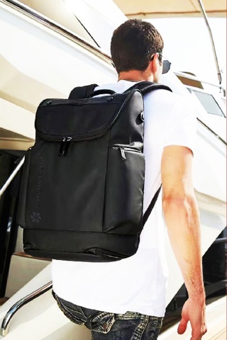 Rucsac laptop 17" Snowball SW22102, poliester impermeabil, buzunar termoizolant, negru - Img 15