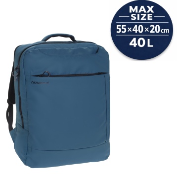 Rucsac mare de călătorie Diplomat, 55x40x20 cm, 40 L, poliester impermeabil, 1 kg, 17 inch, BF211, albastru