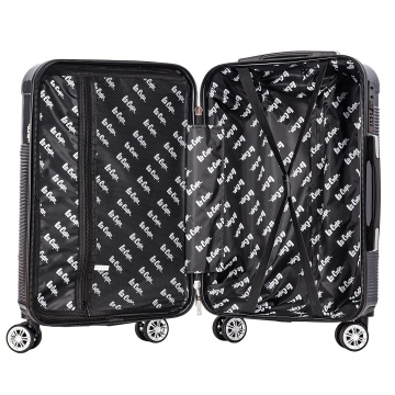 Set 3 trolere Lee Cooper LC32203, policarbonat, 4 roti duble, cifru, negru - Img 2