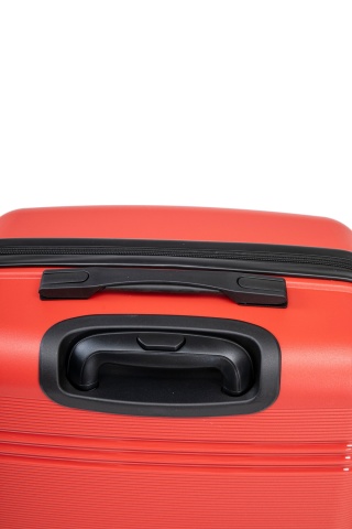 Set trolere Aventor, Polipropilenă, Cifru TSA, 4 Roți Duble 360°, AV108, 3 Piese, Roșu - Img 5
