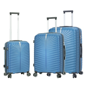 Set trolere Madisson, 1 bagaj de cabină si 2 de cală, polipropilenă, 4 roți duble, cifru, SW62103, turcoaz