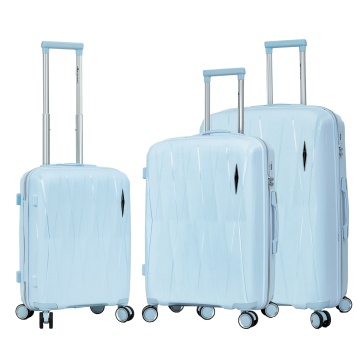 Set trolere Madisson SW51103, 100%polipropilena, 1 bagaj de cabina si 2 de cala, albastru deschis