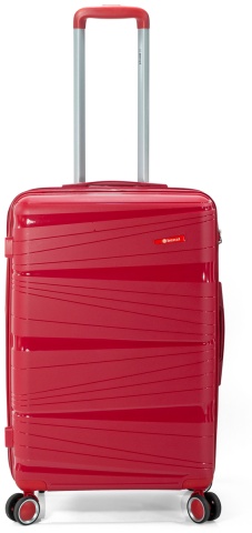 Troler Cabina Benzi BZ 5699, Polipropilena, 4 Roti Duble, 56 cm, Rosu