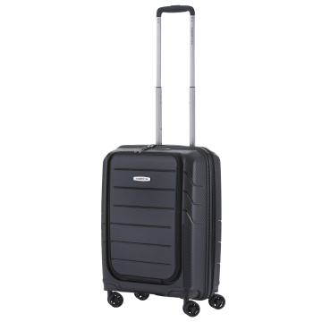 Troler Cabina, Compartiment Laptop 14", Polipropilena, CarryOn Mobile Worker, 55 cm, Negru