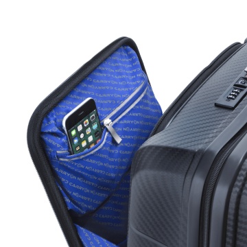 Troler Cabina, Compartiment Laptop 14", Polipropilena, CarryOn Mobile Worker, 55 cm, Negru - Img 4
