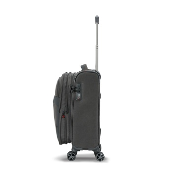 Troler Cabină Extensibil 55x35x20 cm Lee Cooper, Poliester, 4 Roti Duble, LC33503, Antracit - Img 8