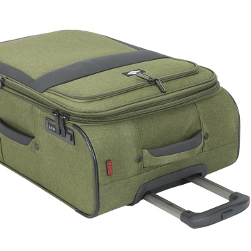 Troler Cabină Extensibil 55x35x20 cm Lee Cooper, Poliester, 4 Roti Duble, LC33503, Kaki - Img 22