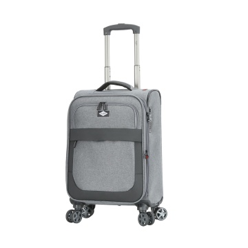 Troler Cabină Extensibil 55x35x20 cm Lee Cooper, Poliester, 4 Roti Duble, LC33503, Gri - Img 9