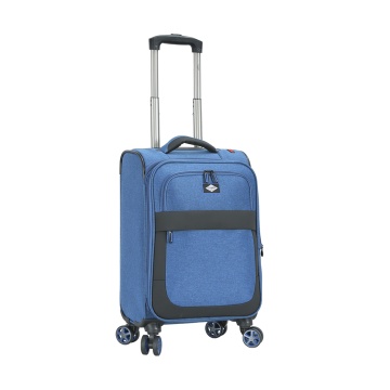 Troler Cabină Extensibil 55x35x20 cm Lee Cooper, Poliester, 4 Roti Duble, LC33503, Albastru - Img 5