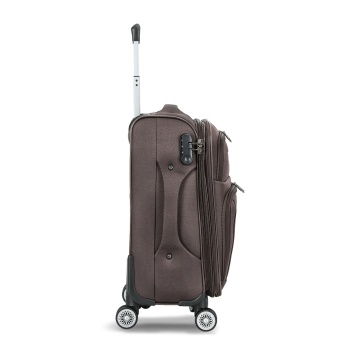 Troler cabină extensibil Madisson, 55x35x20/25 cm, poliester, 4 roți duble, cifru, SW55104, maro - Img 19