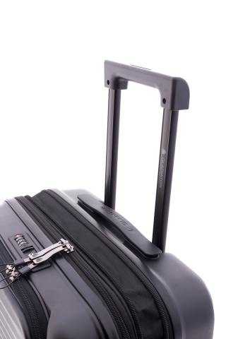 Troler Cabina Extensibil, Policarbonat, Comp. Laptop 15", Cifru TSA, Gladiator, Nomadtec, MG 3210 - 55 cm, Negru - Img 9