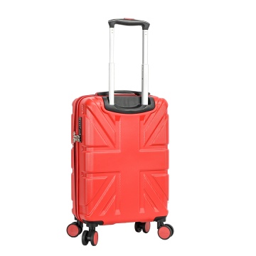 Troler Cabina Lee Cooper London, ABS, 4 Roti Duble, Cifru, 55 cm, Rosu - Img 5