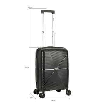 Troler cabina Madisson SW42103, polipropilena, cifru, 4 roti duble, 55 cm, negru - Img 11