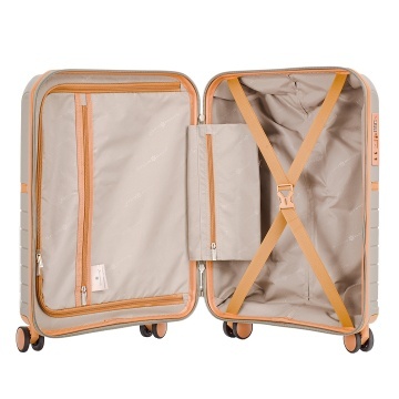 Troler Cabina Polipropilena, Fermoar Antifurt, Cifru TSA, Snowball, SW49403, 55.5 cm, Auriu - Img 2