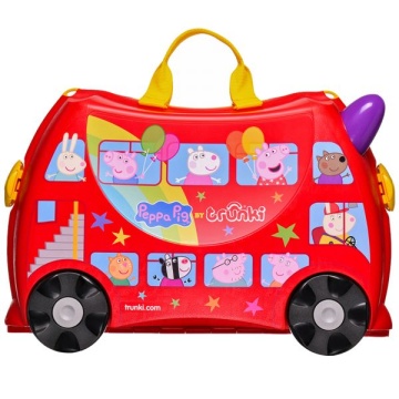 Troler copii Trunki Pepa Pig - 46 cm Rosu - Img 5