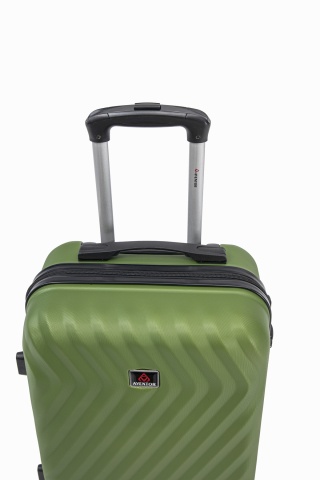Troler de cabina Aventor AV104, 55x36x22 cm, bagaj de mana, 100%ABS, cifru, 4 roti duble 360°, verde - Img 17