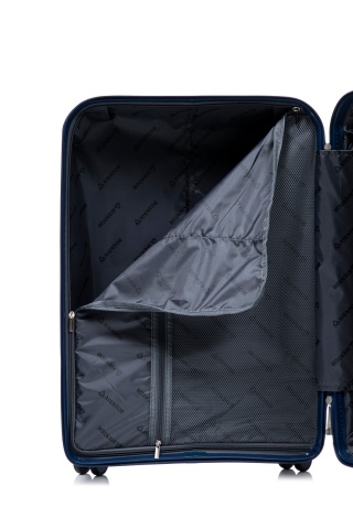 Troler de cabină Aventor AV106, 55x38x21.5 cm, polipropilenă, bagaj de mână, cifru TSA, 4 roți duble 360°, bleumarin - Img 5