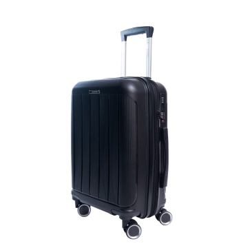 Troler de cabina extensibil Aventor AV101, 55x36x21.5 cm, bagaj de mana, polipropilena, +20% capacitate, fermoar antifurt, cifru TSA, negru - Img 12