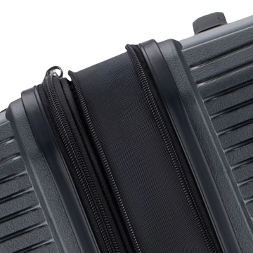 Troler de cabina extensibil Verage Rome, bagaj de mana, 55x38x20 cm, +20% capacitate, fermoar antifurt, polipropilena, cifru TSA, 4 roti 360°, negru - Img 5