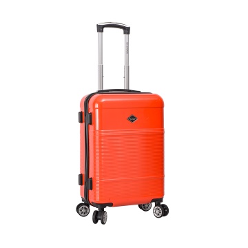 Troler de cabina Lee Cooper LC32203, policarbonat, 4 roti duble, cifru, 55 cm, rosu