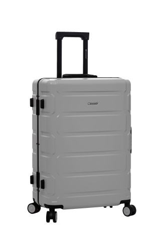 Troler de cabina Snowball SW20503, policarbonat, inchidere clapeta, cifru TSA, 55 cm, argintiu