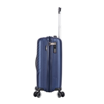 Troler de cabina Snowball SW47203, polipropilena, fermoar antifurt, cifru TSA, 4 roti duble, 55 cm, bleumarin - Img 4
