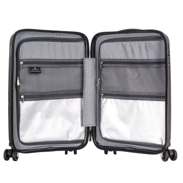 Troler de cabina Snowball SW47203, polipropilena, fermoar antifurt, cifru TSA, 4 roti duble, 55 cm, negru - Img 2