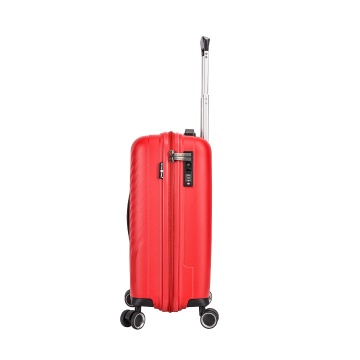 Troler de cabina Snowball SW47203, polipropilena, fermoar antifurt, cifru TSA, 4 roti duble, 55 cm, rosu - Img 3