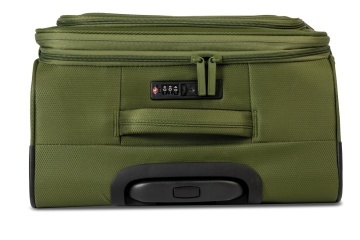 Troler de cabină Worldpack Bern F10508, 55x37x24 cm, bagaj de mână, poliester, cifru TSA, 4 roți duble, verde olive - Img 3