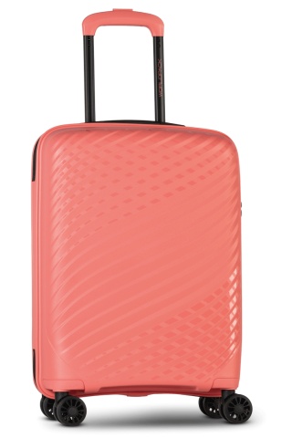 Troler de Cabină Worldpack MAUI, F10520, 55 cm, Polipropilenă, Cifru TSA, 4 Roți Duble 360°, Coral