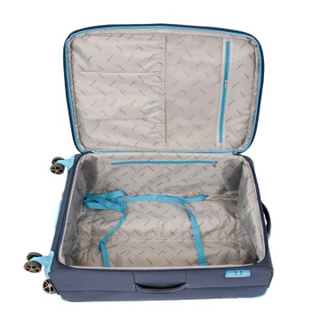 Troler Extra Large Lamonza Ultralight, 80x47x30 cm, 3.85 kg, expandabil 30%, Albastru inchis / Turcoaz - Img 2