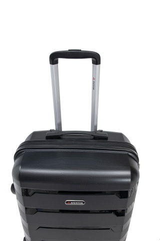 Troler Mare Aventor, 76.5x51.5x29.5 cm, Polipropilenă, Cifru TSA, 4 Roți Duble 360°, AV109, Negru - Img 16