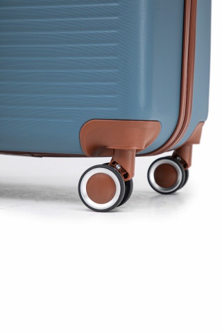 Troler Mare Aventor, 77x47x28 cm, ABS, Cifru, 4 Roți Duble 360°, 91 L, AV107, Albastru - Img 4