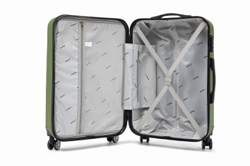 Troler mare Aventor AV104, 76x49x29 cm, bagaj de cala, 100%ABS, cifru, 4 roti duble 360°, verde, RESIGILAT - Img 5