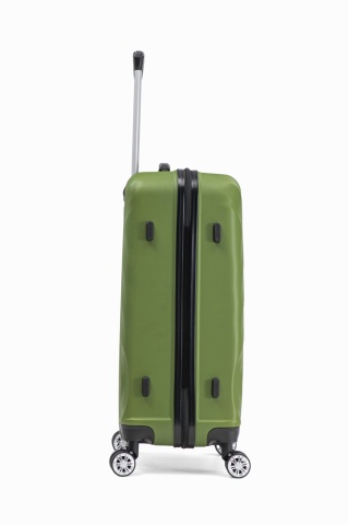 Troler mare Aventor AV104, 76x49x29 cm, bagaj de cala, 100%ABS, cifru, 4 roti duble 360°, verde, RESIGILAT - Img 15
