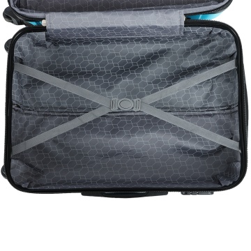 Troler Mare Extensibil 76x49x31 cm Madisson, ABS, Cifru, 4 Roți, SW43303, Albastru Deschis - Img 7